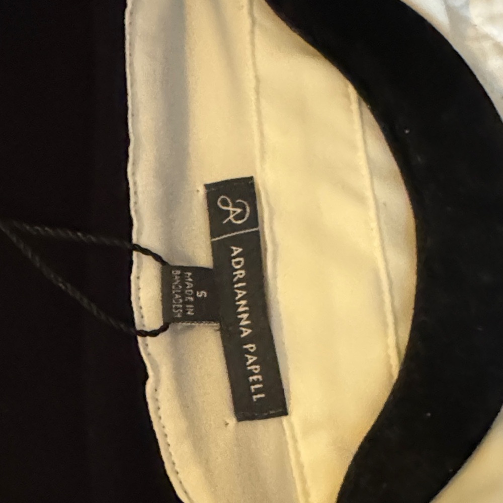 Adrianna Papell Black and White Button Down Shirt - Picture 6 of 7